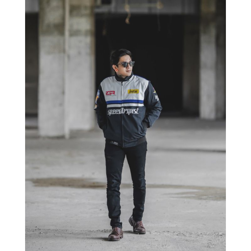 Jaket Nascar Racing Pria Murah Terbaru Outdoor Jacket Varsity Boomber Sunmori Anti Air Original Premium M L XL Bahan Taslan Best Quality Original Terlaris