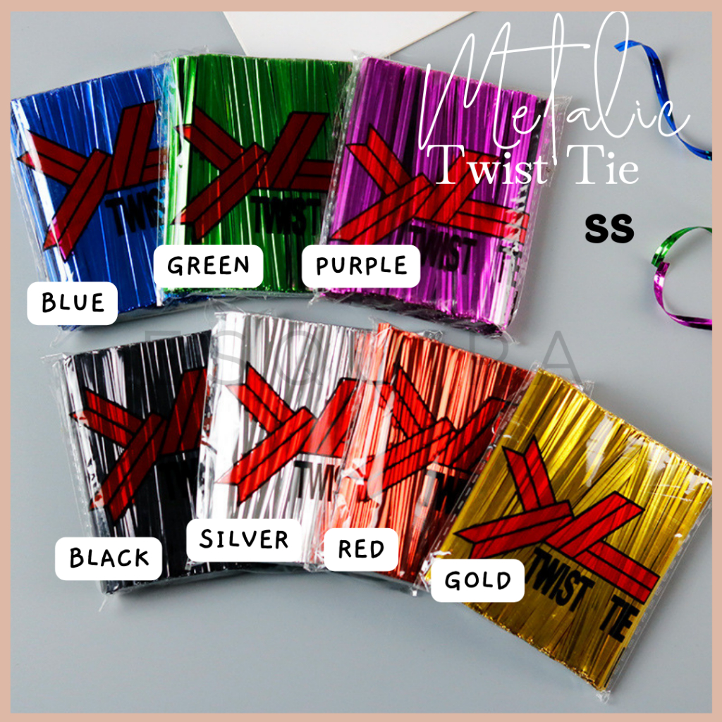Metalic Twist Ties / Kawat Pengikat Kemasan / ± 800 pcs