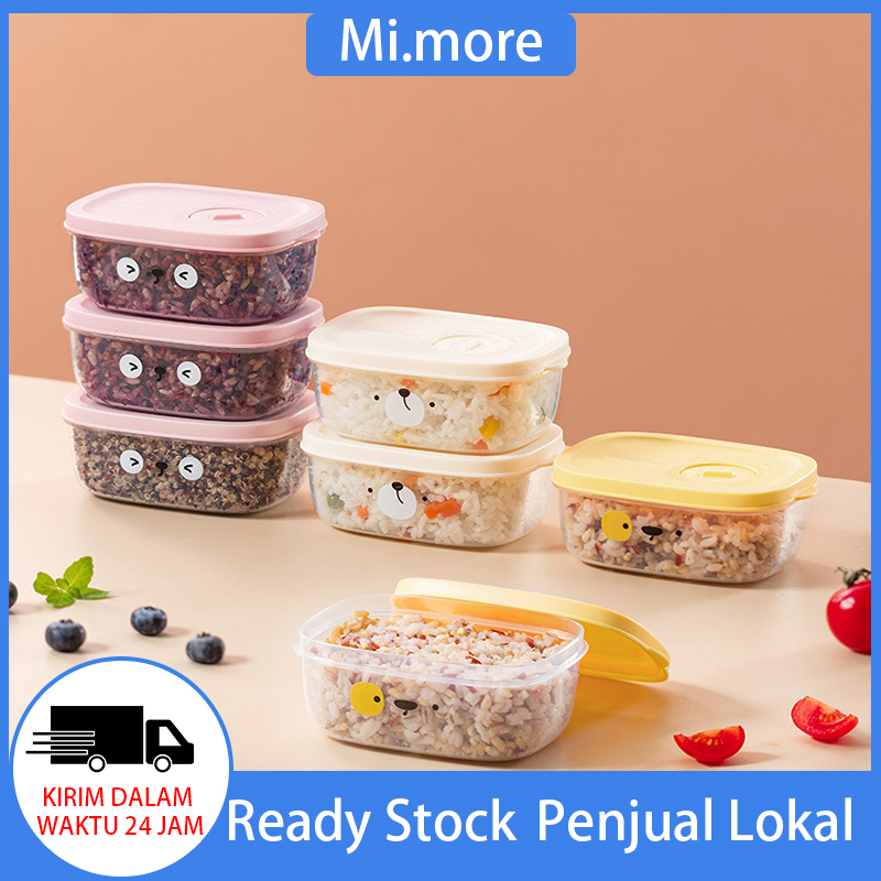 Mi.more Kotak Penyimpanan Makanan Cute / Fresh Keeping Box / Kotak penyimpanan Plastik / Rice Packing Box