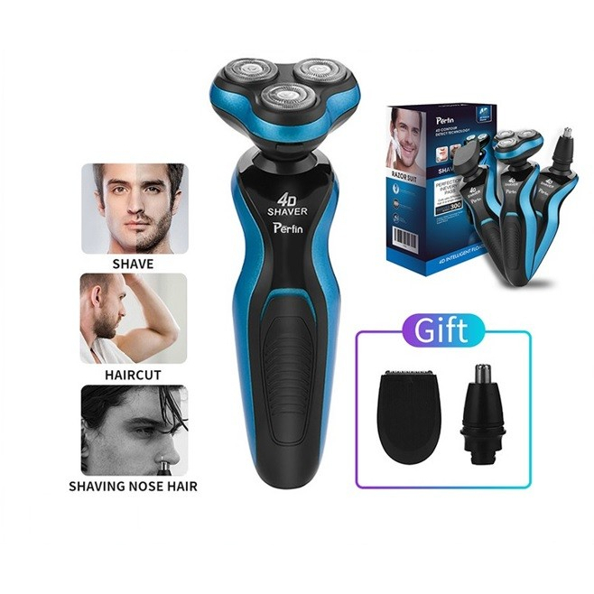 4D Shaver Alat Cukur Kumis -Jenggot Elektrik - Alat Cukur 3 In 1.