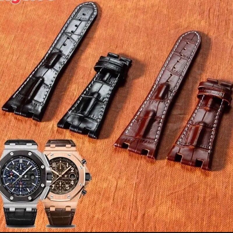 Strap Jam Tangan AP Audemars Piguet Kulit, Tali Kulit Jam Tangan Audemars Piguet