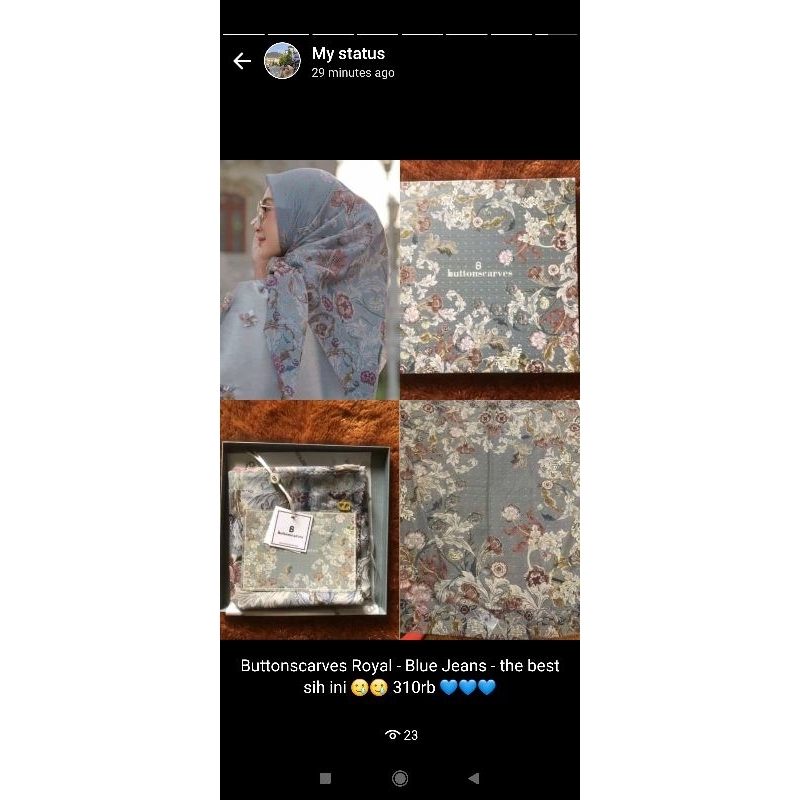 buttonscarves the royal blue jeans preloved