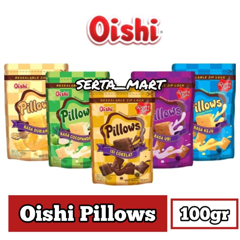 

Oishi Pillows Pouch 100gr - Oishi Pillow Coklat / Ubi / Cocopandan