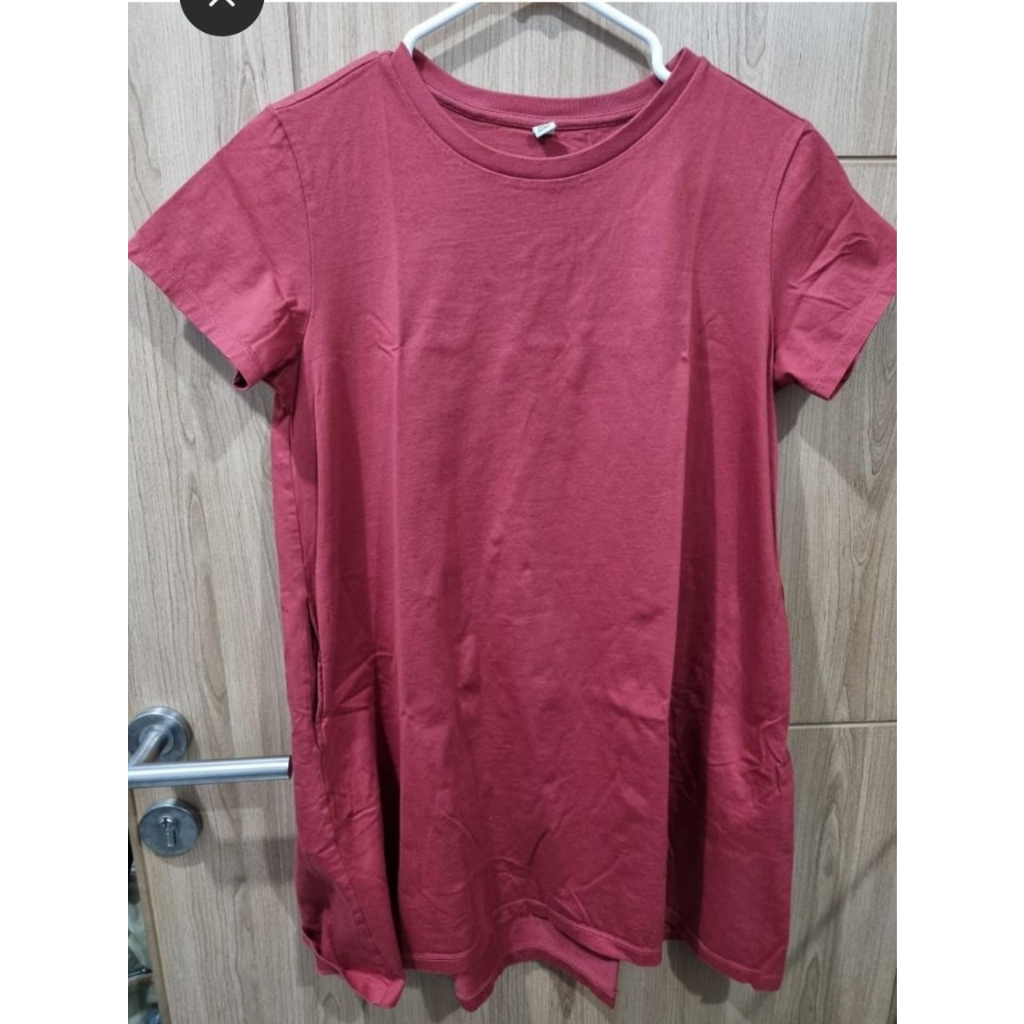 UNIQLO dress merah bata