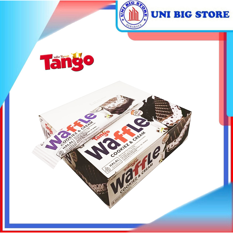 

Tango Waffle Cookiez Cream 25 g x 12 pcs BOX Wafer Cookies Krim Coklat