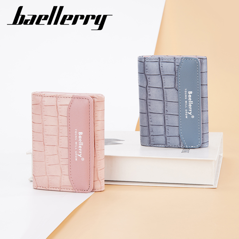 BAELLERRY N8322 Dompet Wanita Lipat Kecil Bahan Kulit PU Leather Premium WATCHKITE WKOS