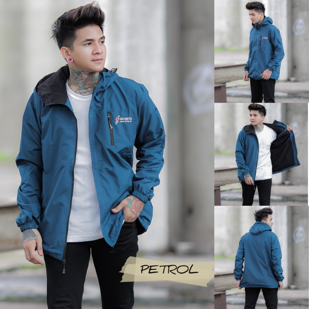 JAKET PARKA SIMPLE PETROL 01 - JAKET PARKA OUTDOOR - JAKET GUNUNG SIMPLE - JAKET PARKA PARASUT - JAK
