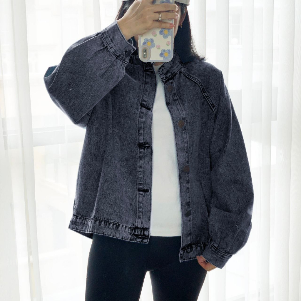 Weki Denim Jacket Oversized Gita Snow Acid