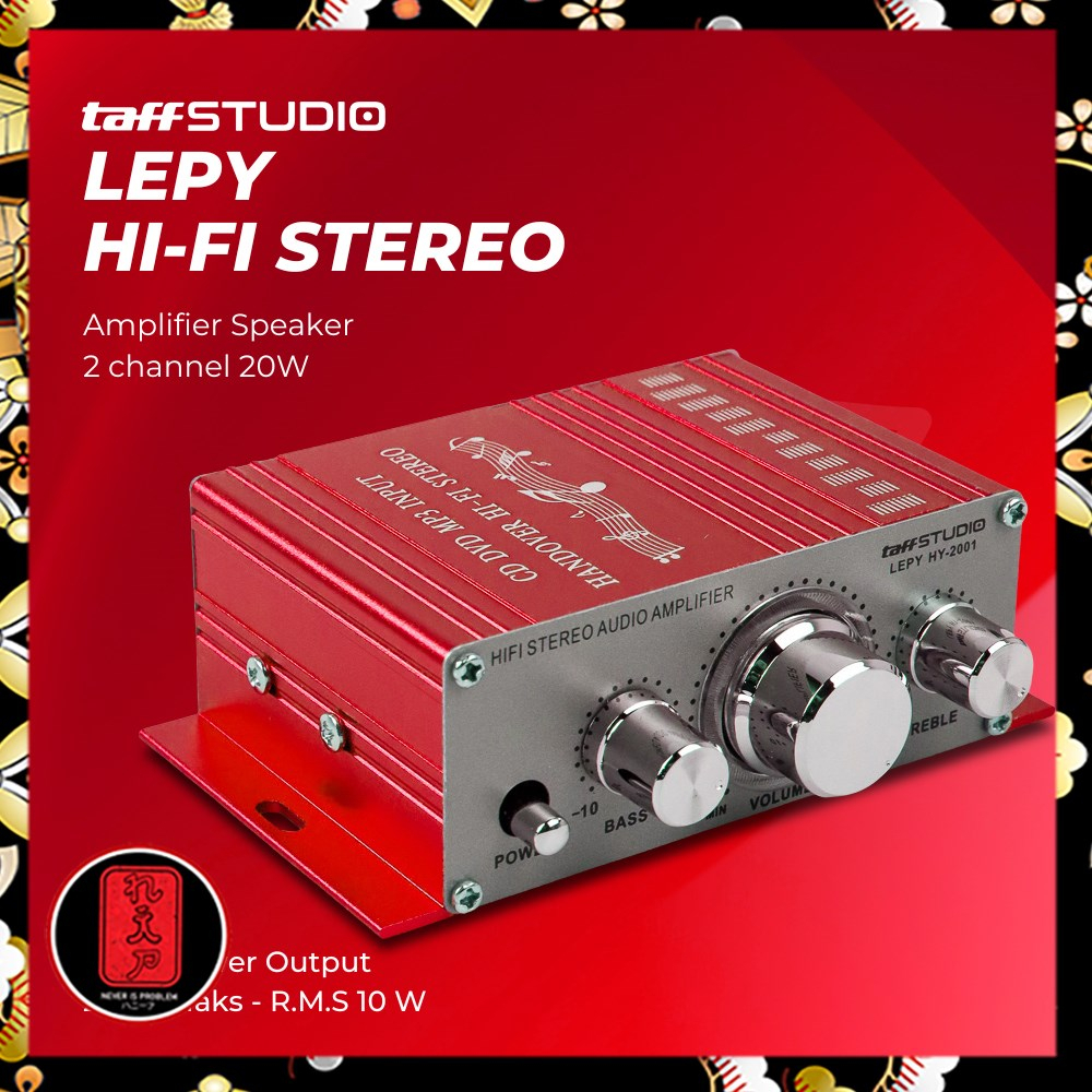 TaffSTUDIO Lepy Hi-Fi Stereo Amplifier Speaker 2 channel 20W - HY-2001