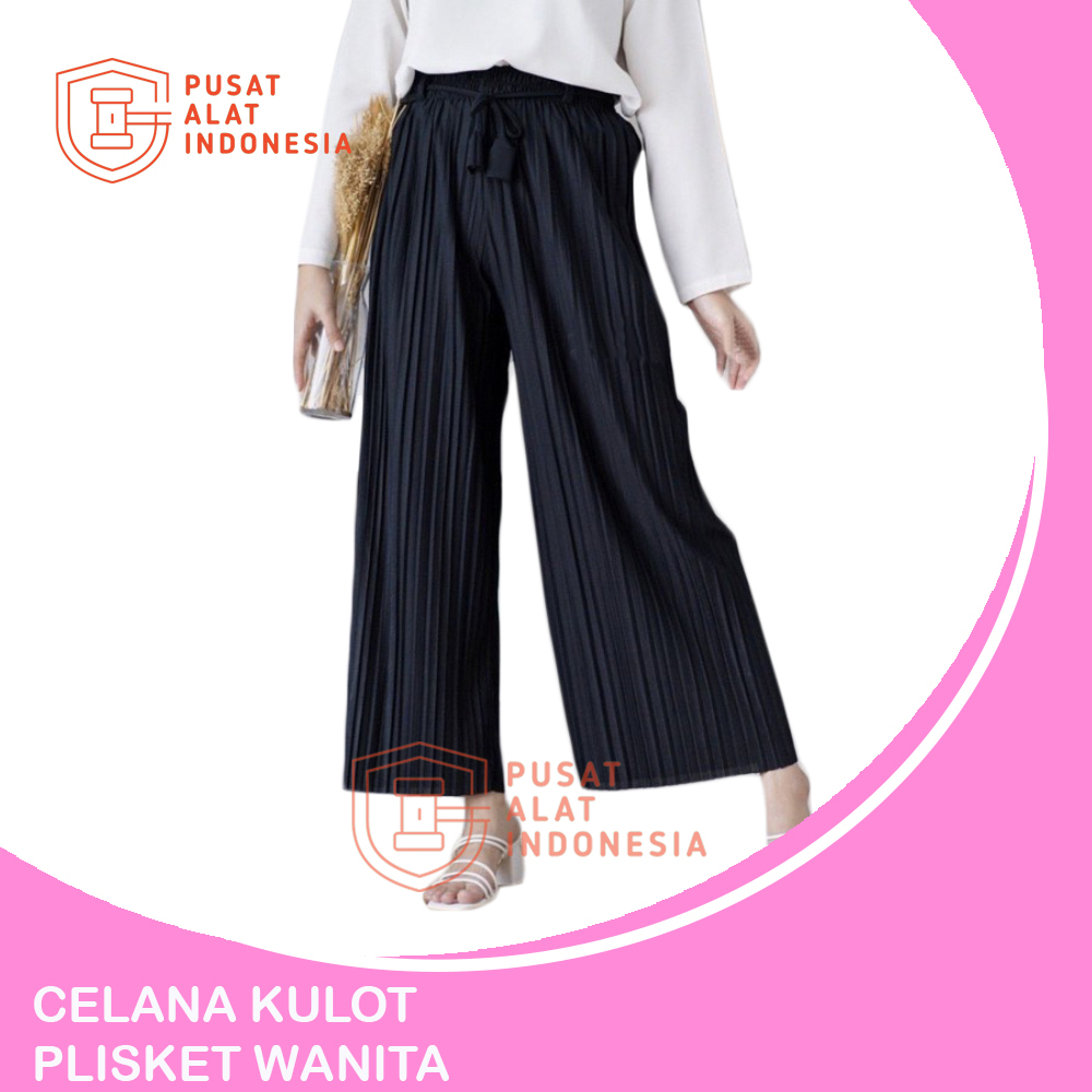 Celana Kulot Plisket Wanita Sr155