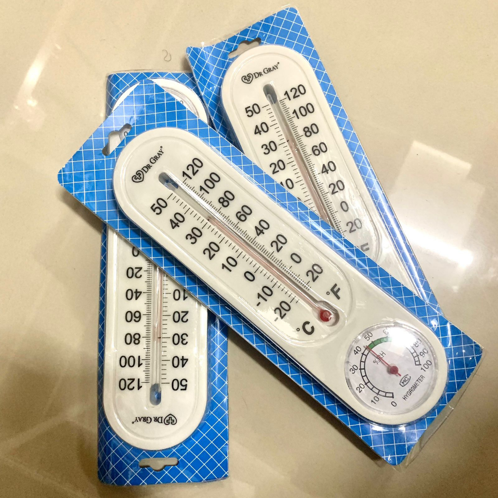 Termometer Higrometer dinding Alat pengukur suhu ruangan - Thermometer Hygrometer analog Wall Temperatur Room 9 inch DR GRAY - HG9