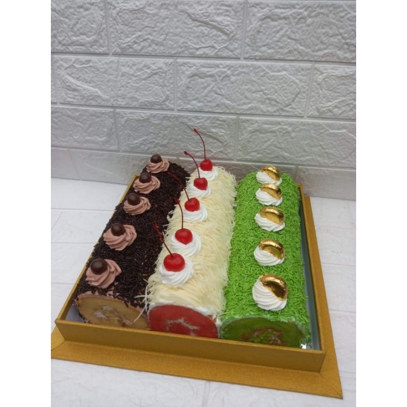 Roll Cake,Roll Cake Hias,Roll Cake Hantaran,Roti Gulung,Roll Cake ulang tahun