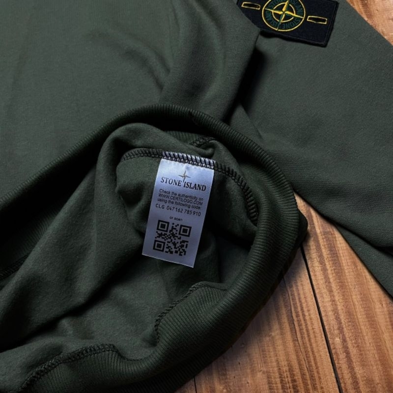 CREWNECK SWEATER STONE ISLAND IJO ARMY FULLTAG