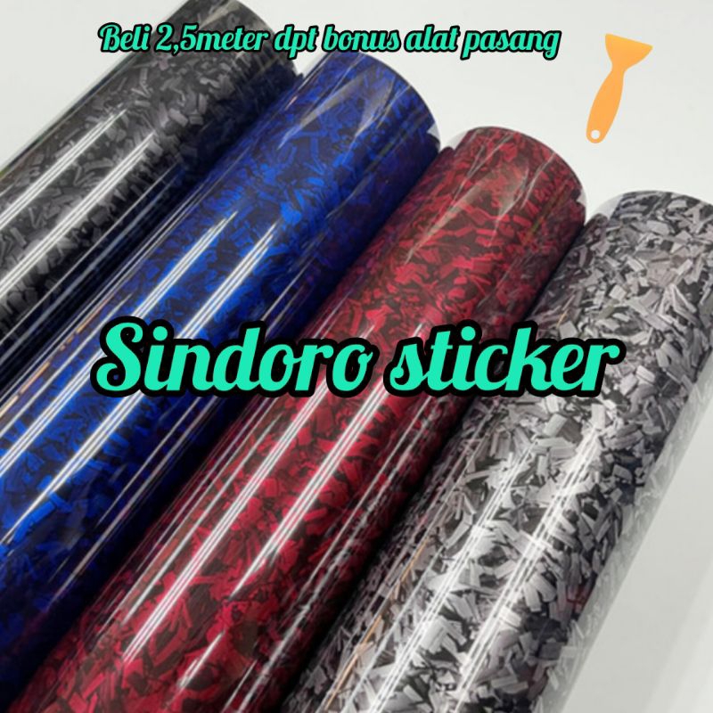 Skotlet Seticker Carbon Stiker Motor Forged Skotlet Motor Mobil Carbon Forged