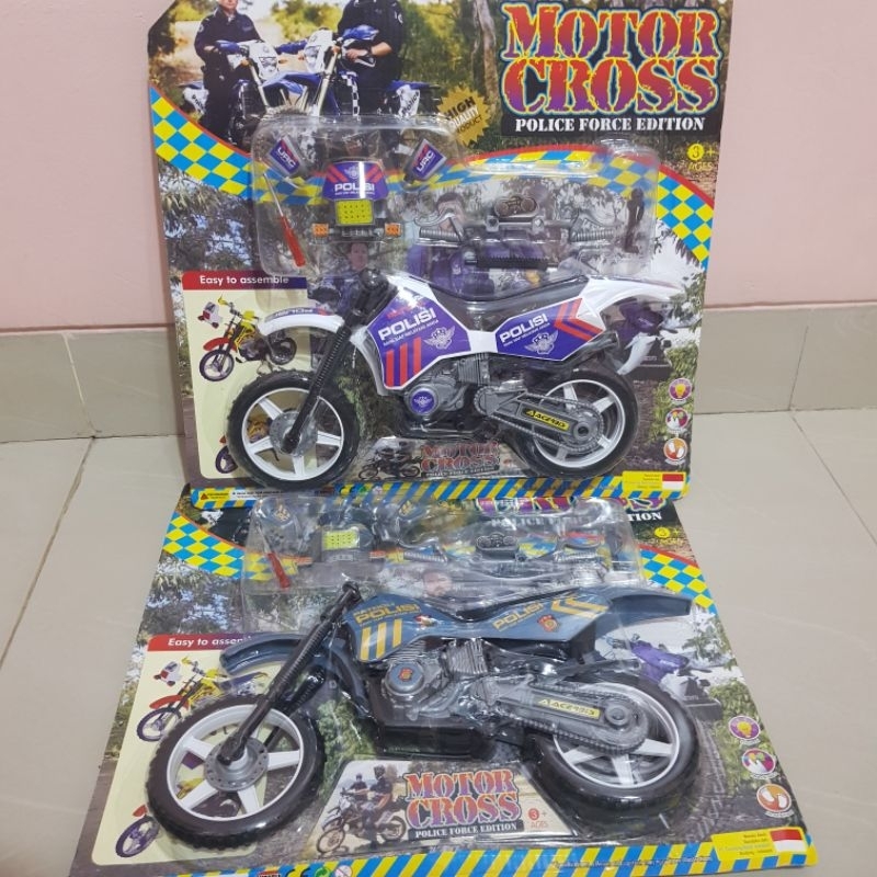 Mainan Motor Cross Trail - Diecast Motor Cross Polisi