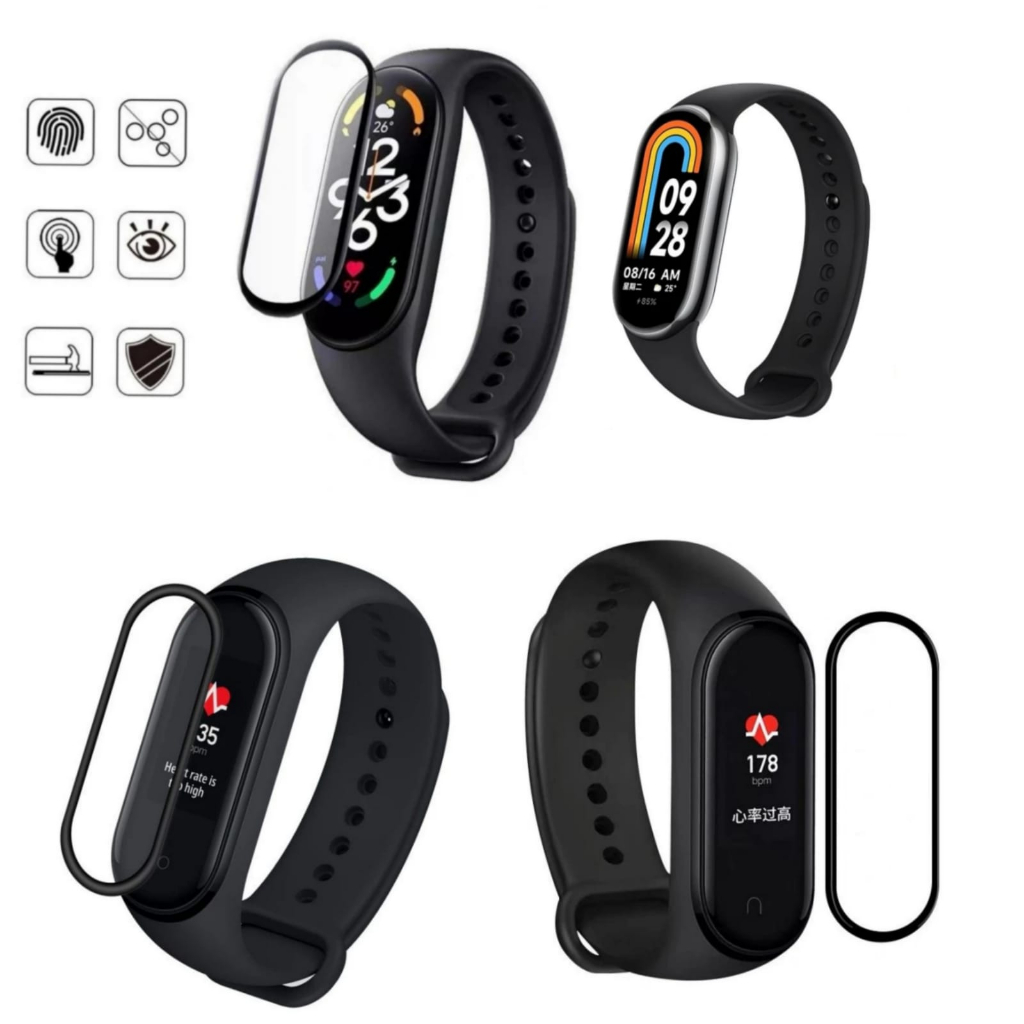 Anti Gores XIAOMI MI BAND 8 Pelindung Layar 3d Curved Hydrogel