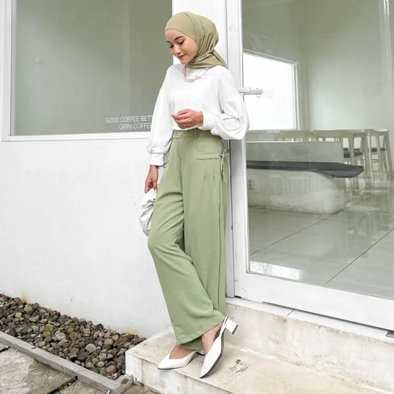 KIMI KULOT CRINKLE HIGHWAIST - Cirebon Cloth | LOOSE PANTS