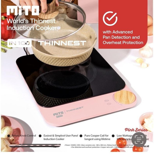 Mito Induction Cooker IN100 Pink Kompor Listrik Induksi IN 100