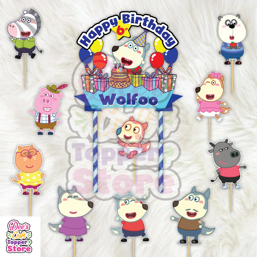 Topper Cake Wolfoo And Friends Bisa Request Nama
