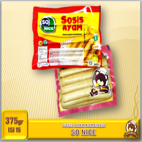 So Nice Sosis Ayam Isi 15 375g So Nice By So Good Distributor Frozen Food Bogor