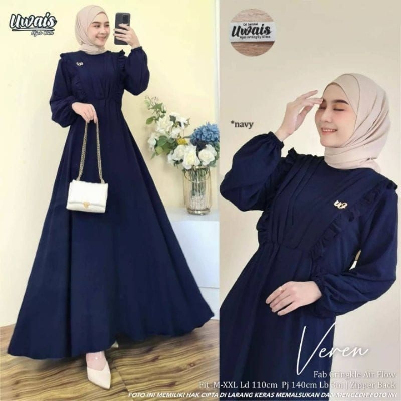 Gamis cringkel veren bahan cringkel airflow ld 110