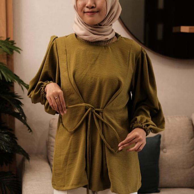 Nayla Blouse / Kemeja Blouse Wanita Crincle / Kemeja Style Korea