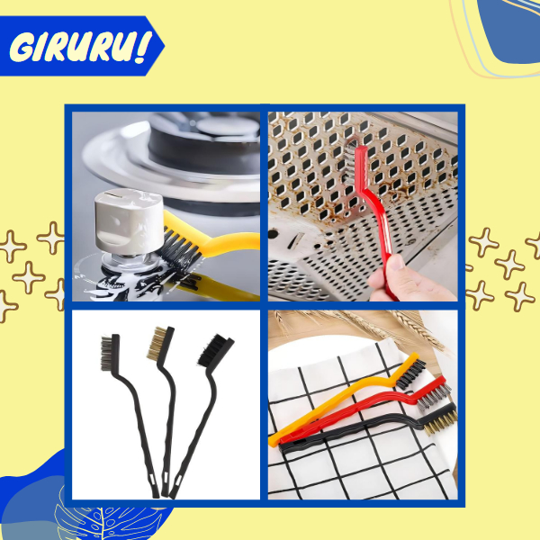 Sikat Kawat  3in1 Sikat Pembersih Noda Bandel 1 set Isi 3Pcs Wire Brush