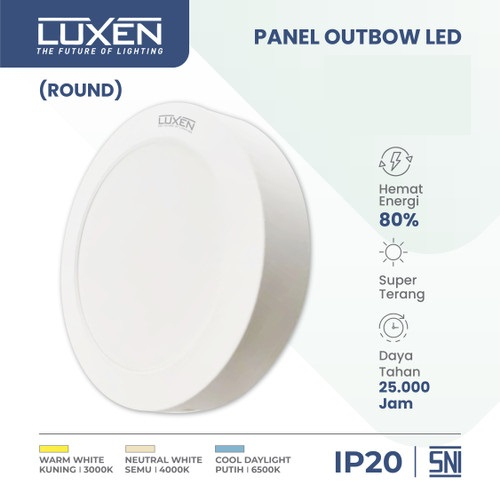 Lampu LED Panel LUXEN / Downlight LED LUXEN Panel 18W BULAT OUTBOW