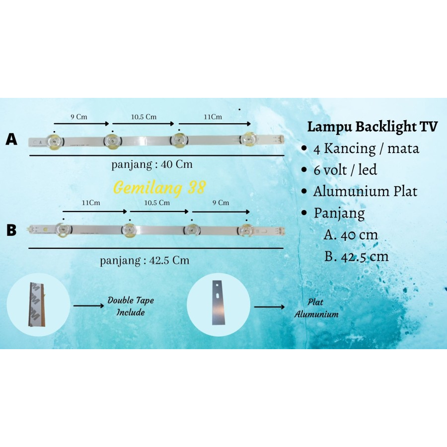 BACKLIGHT TV LG 42 INC 42LN5100 42LN5400 42LN5710 LAMPU BL LED 42LN