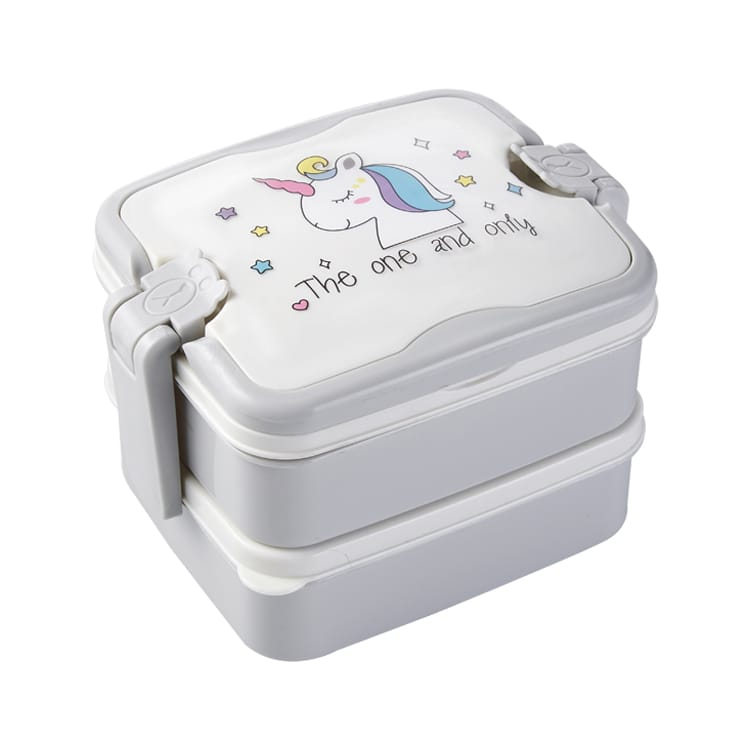 MARKASSHOP66 KOTAK BEKAL/LUNCH BOX 2 SUSUN UNICORN FOOD GRADE KODE 6301