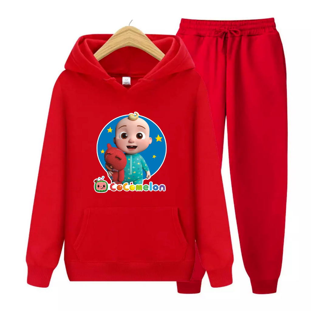 FenishaStore Setelan Sweater Hoodie Anak COCOMELON Usia 4-13+Tahun Bisa Bayar Ditempat COD