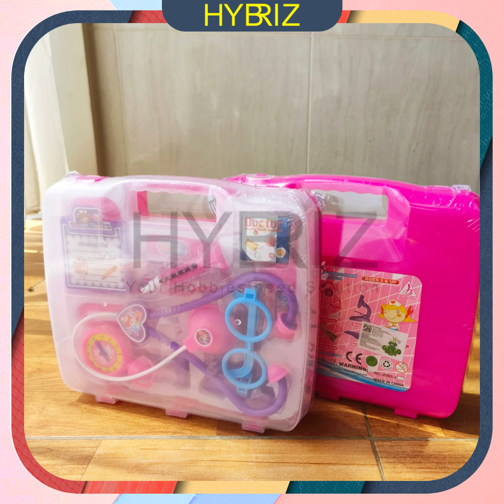 Mainan Doctor Playset / Mainan Koper Dokter Set Pink