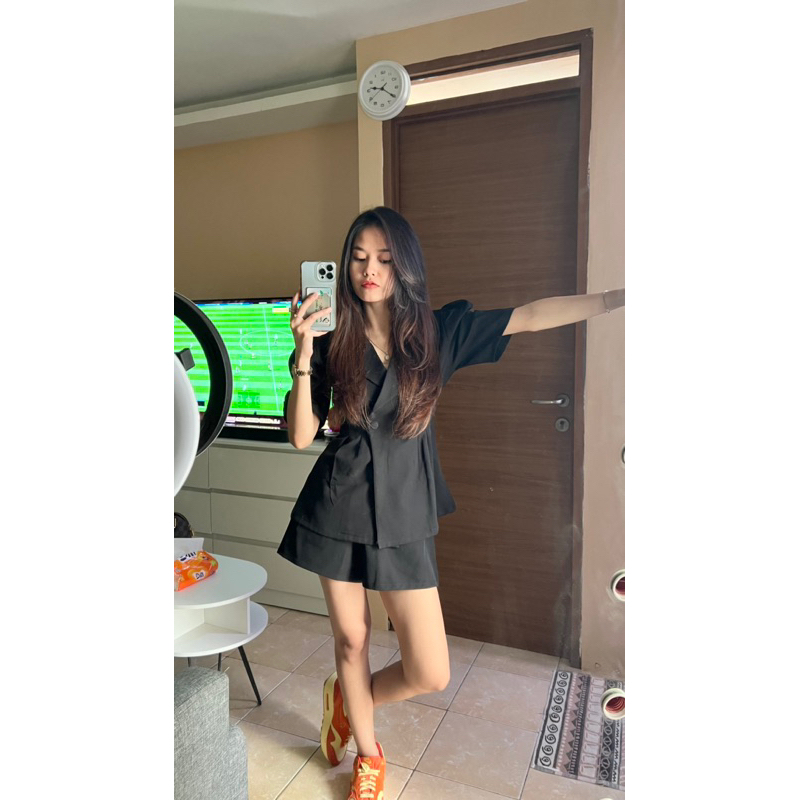 BAJU ONE SET BANGKOK / BAJU WANITA / One Set Black Bangkok