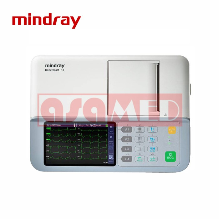EKG 3 Channel Mindray Beneheart R3 EKG Mindray / ECG 3 Channel 3 Lead
