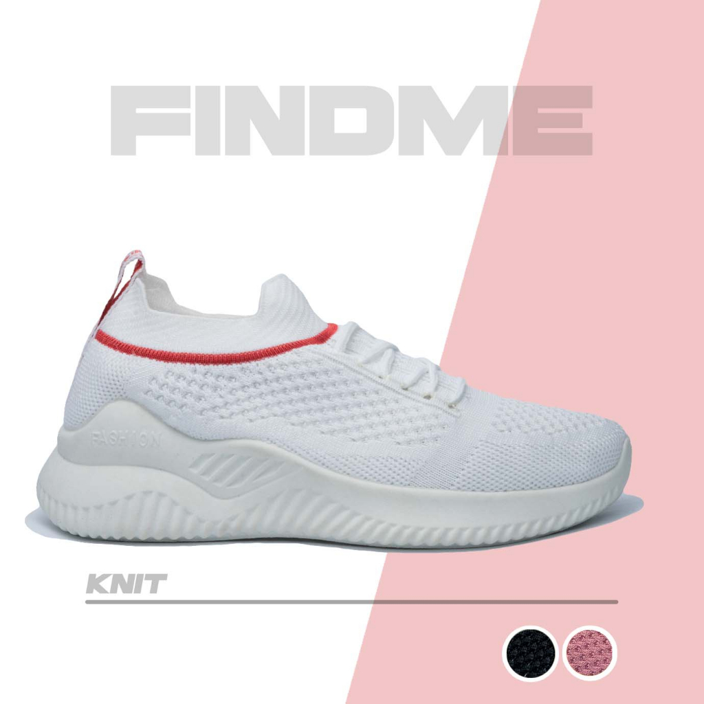 FINDME 36-40 Knit Sepatu Wanita Lari Import Rajut Ringan Anti Licin Rubber Sole