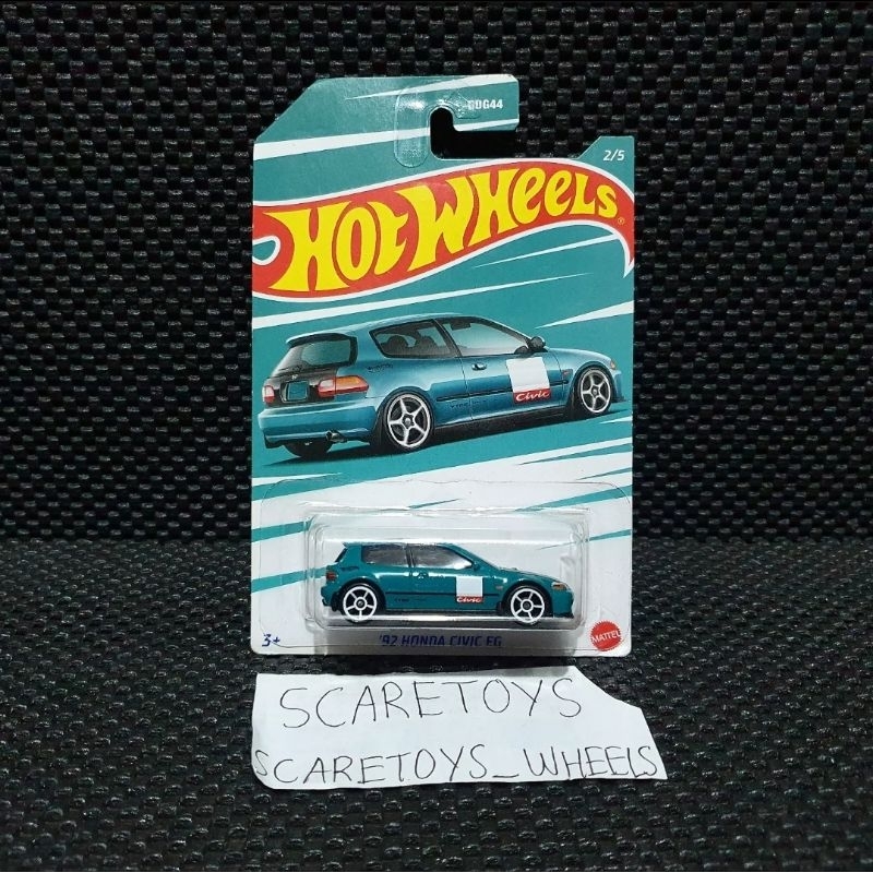 Hot Wheels 92 honda civic eg Hijau Honda series