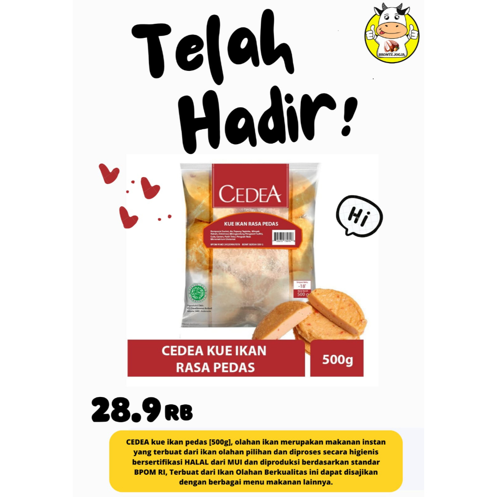 

CEDEA KUE IKAN PEDAS 500GR - FROZEN FOOD - BRONTZ JOGJA