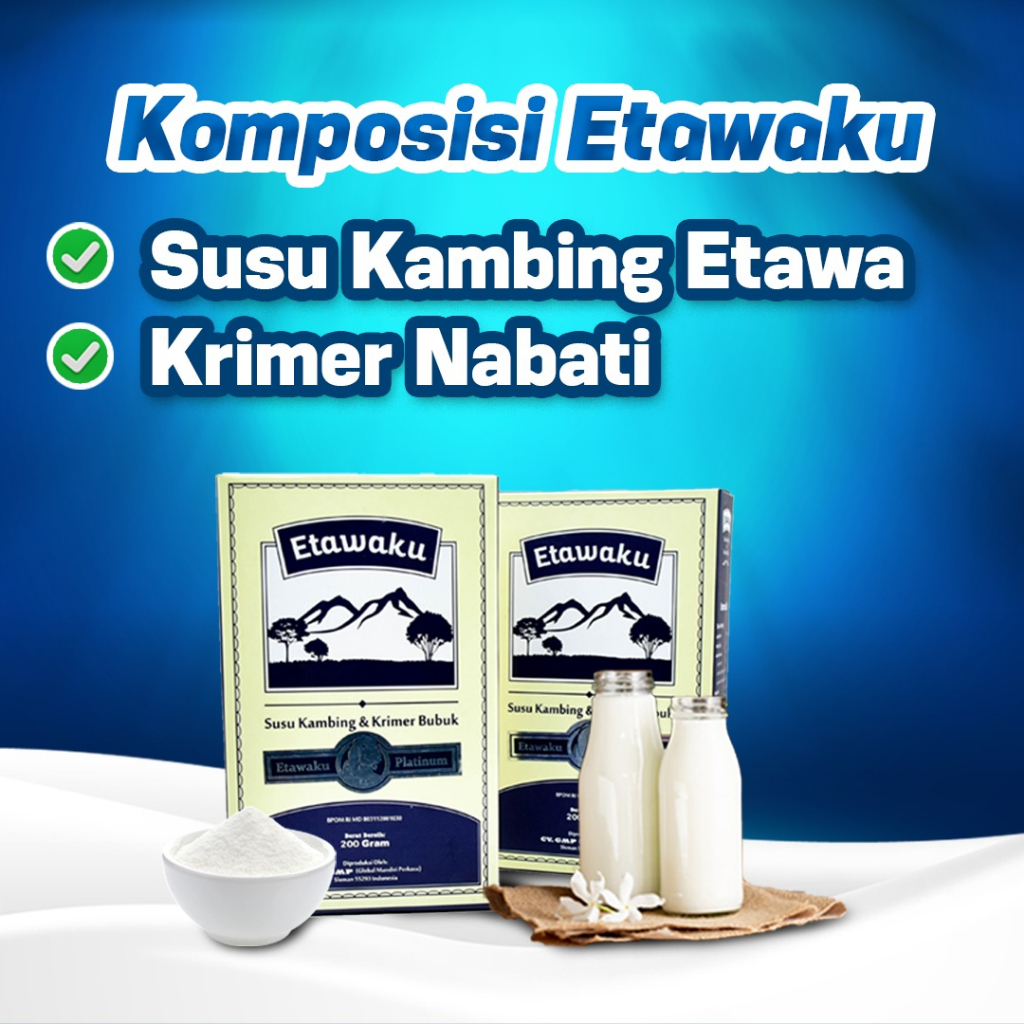 Paket Bebas Sesak Nafas 3 Box Etawaku Platinum - Susu Kambing Etawa Tinggi Kalsium &amp; Rendah Gula Bebas Alergi &amp; Tulang Kuat Lancarkan Sistem Pencernaan Tingkatkan Kekebalan Imunitas Tubuh Bantu Atasi Masalah Pernafasan Asma Batuk-Batuk Sesak Nafas