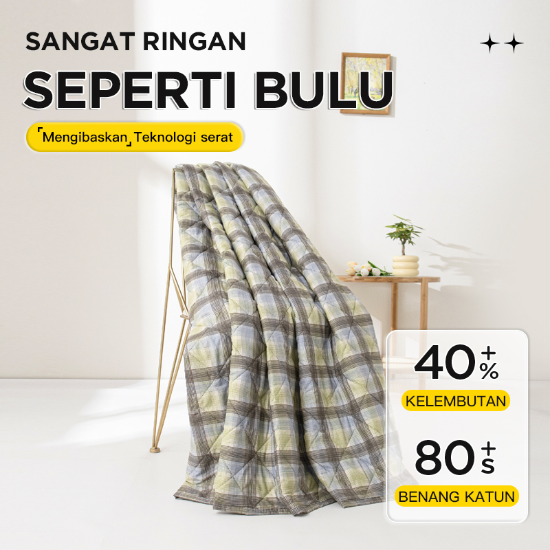 Selimut Halus Bedcover Katun Aesthetic1 Ukuran 120 160 180CM