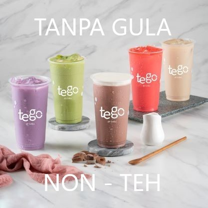 

TEGO Bubuk Minuman NON TEH Kekinian TANPA GULA Rasa Super Kuat Strong