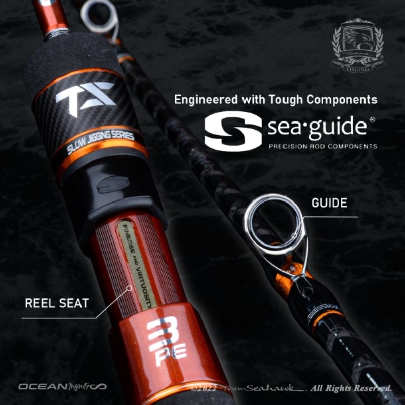 joran / rod Slow Jigging SEAHAWK OCEA INVINITY OH PE 2, 3 ,4