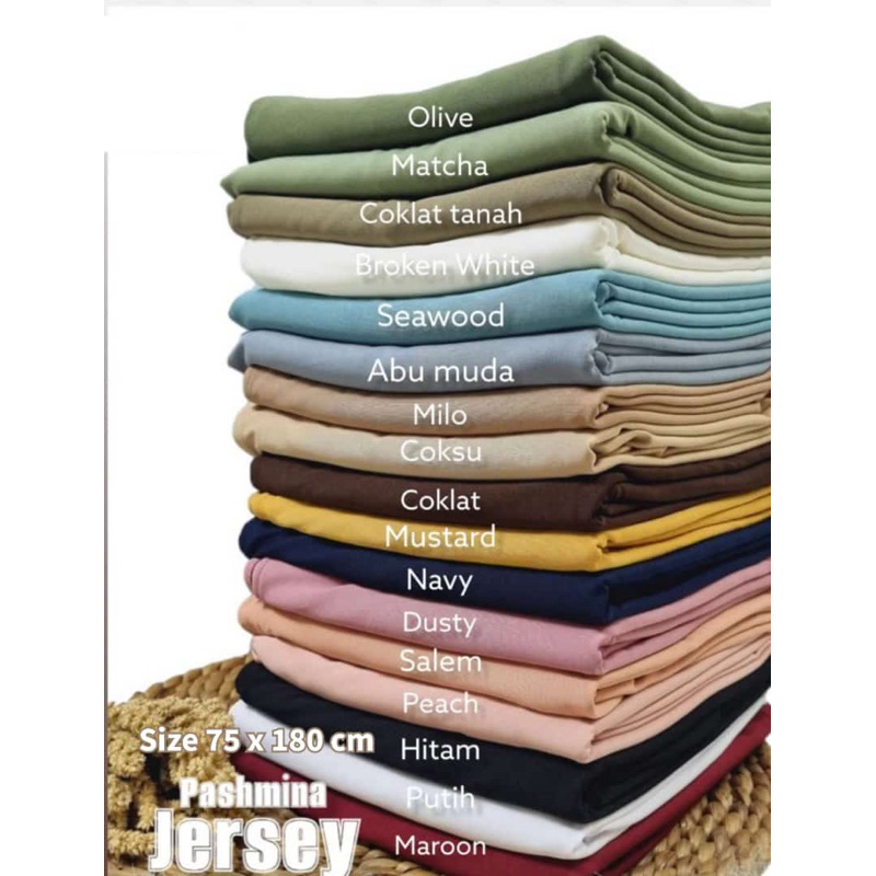 Pashmina Jersey Premium Jumbo by ZV Scarf