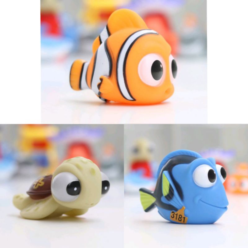Topper Kue Tema Nemo, Hiasan Kue Nemo Satuan, Hiasan Kue Finding Nemo, Topper Mainan Ikan Nemo, Topp