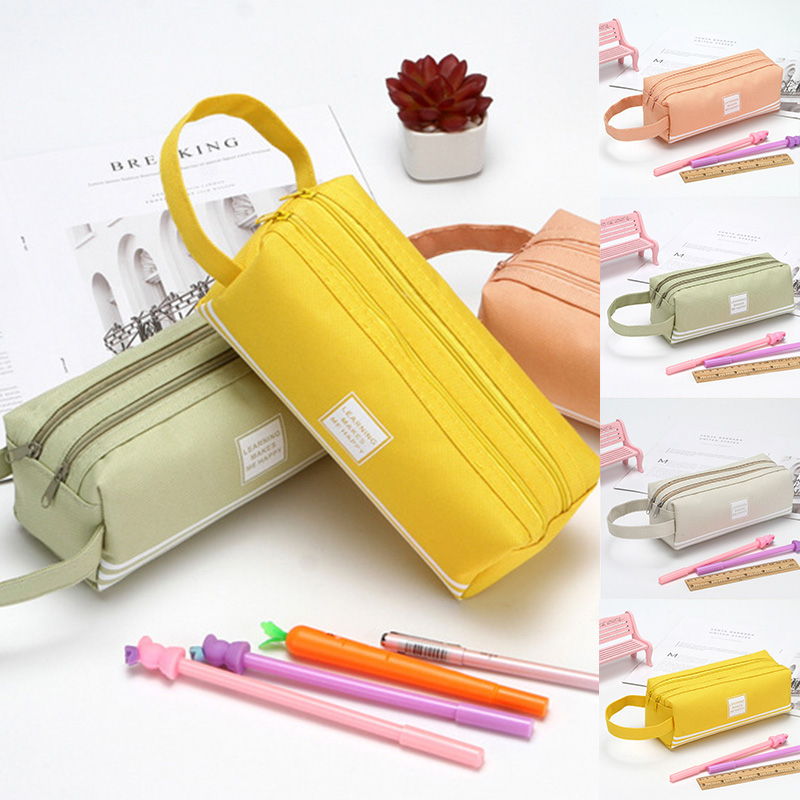 

COD✨Tempal Pensil Besar 2 Resleting Motif Minimals Typical Aesthetic Warna Impor Murah Untuk Alat Tulis/Kotak Pensil Dan Stationery Dual Zipper / Dompet Pensil 2 Pouch -YINMER