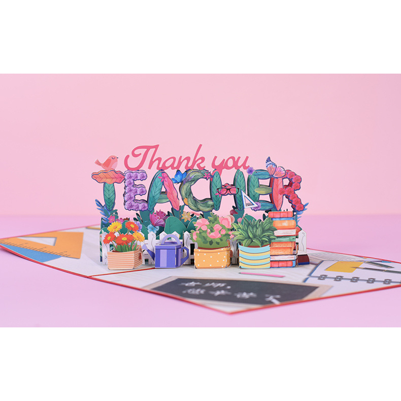 Kartu ucapan Hari Guru Baru guru tiga dimensi 3D kartu ucapan terima kasih hadiah kreatif