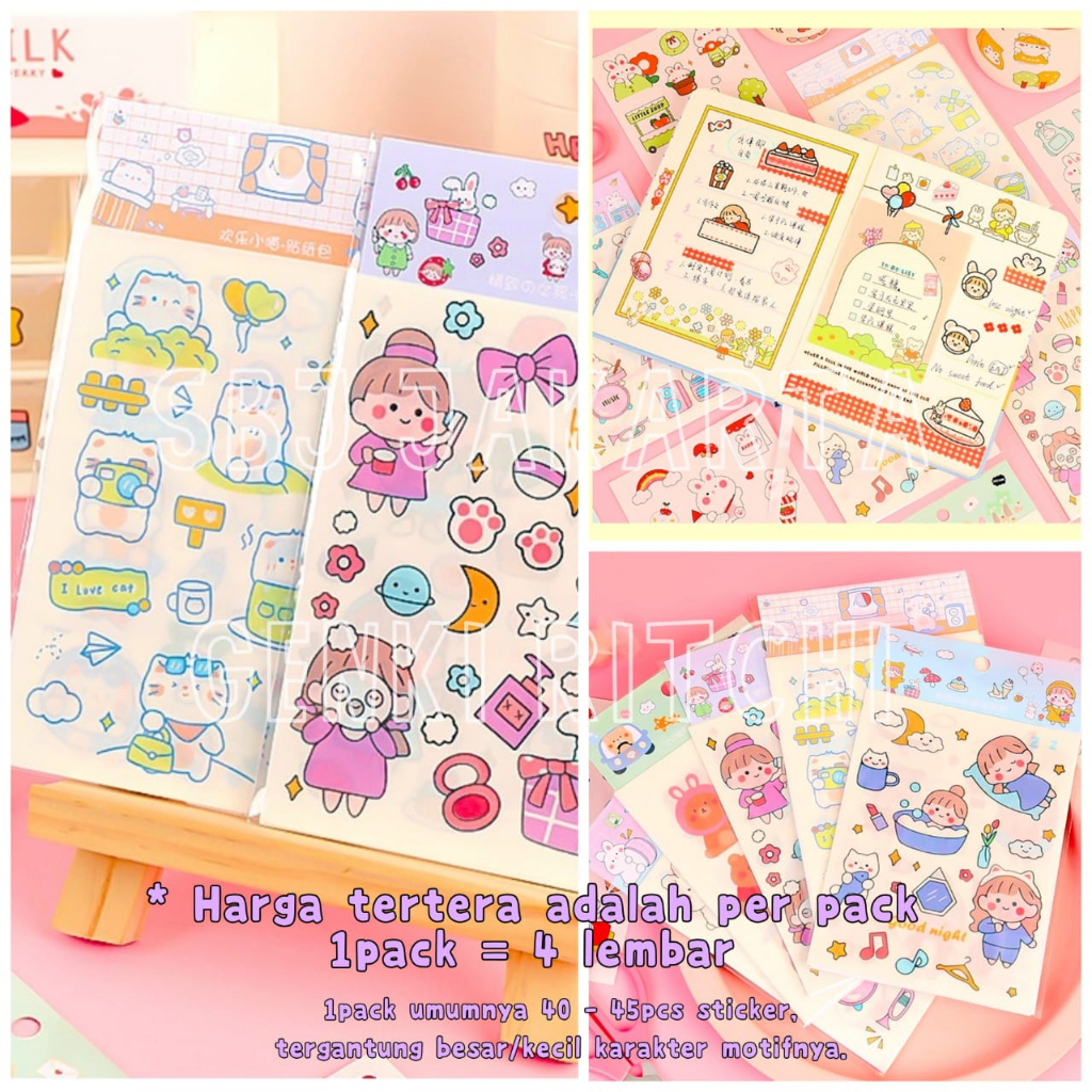 Sticker stiker JAPANESE FUN LEARNING DECO utk scrapbook jurnal diary