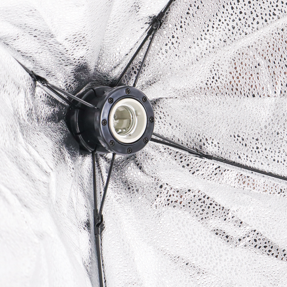 TaffSTUDIO Payung Softbox Reflektor 60x60cm E27 Single Socket - LD-TZ206 - Black