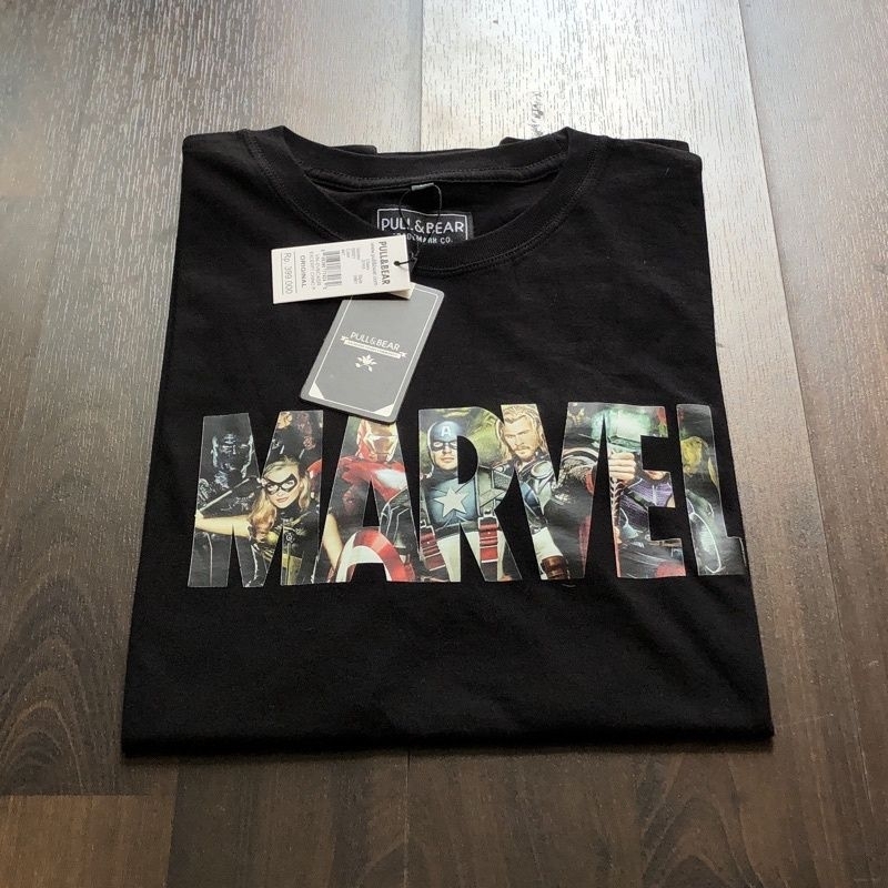 KAOS MARVEL - PULL &amp; BEAR FULLTAG &amp; LABEL