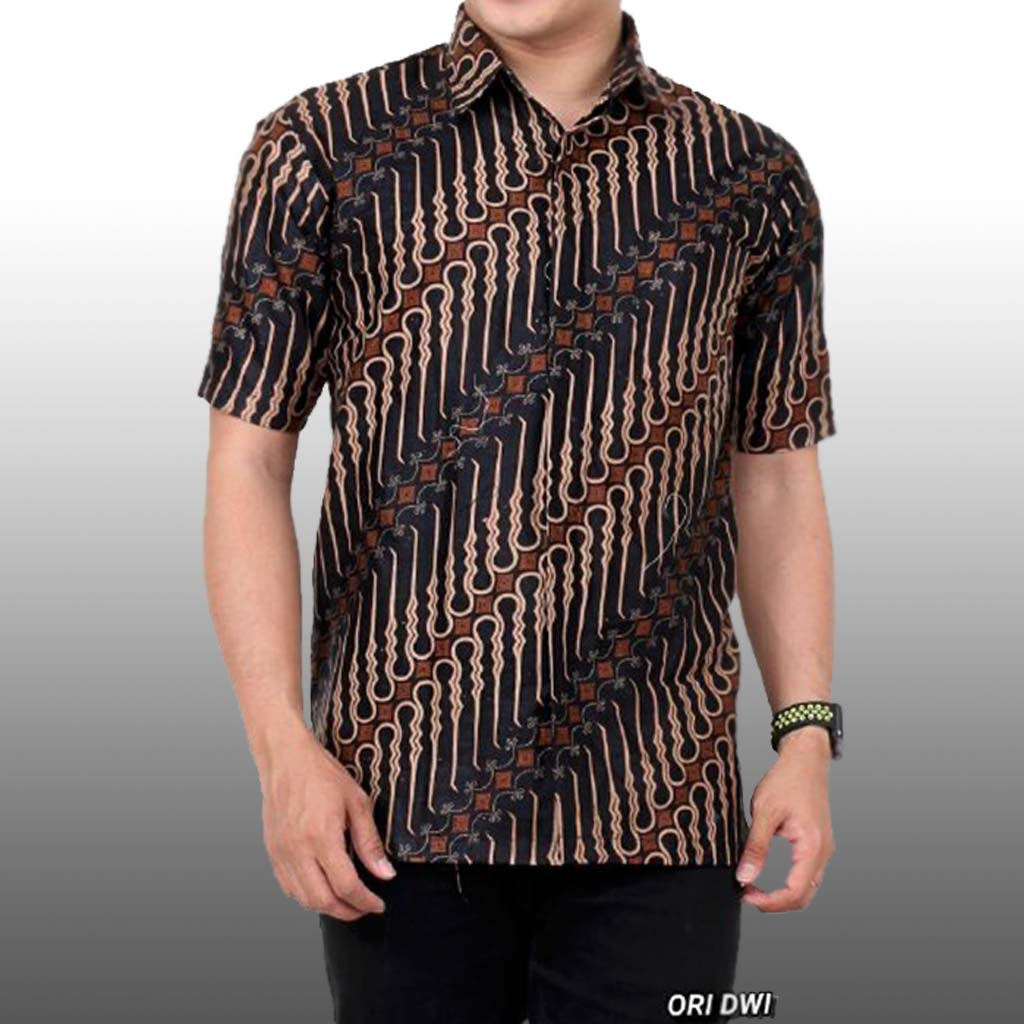 Batik pria kemeja batik lengan pendek hem batik sogan hem kantor kemeja modern kemeja pria kemeja batik lengan pendek batik pria terbaru bayar ditempat