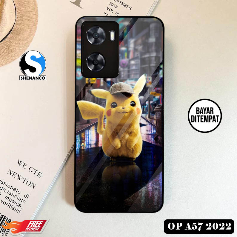 [COD]Promo Case Oppo A57 4G 2022 Gambar Wallpaper Pikachu Aesthetic Casing Hp Bisa Type Lain Desain 